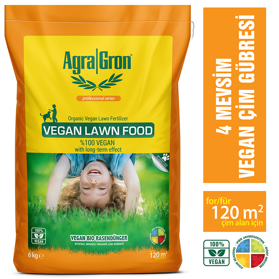çim gübresi AgraGron Vegan Lawn Food 6 kg